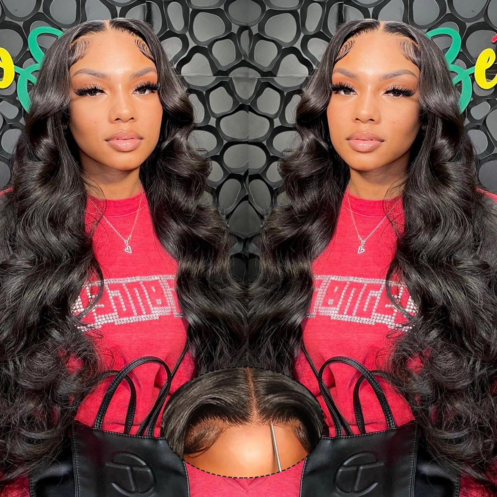 Hotshot Wear and Go Glueless Wigs Human Hair Pre Plucked Pre Cut 5X5 HD Lace Closure Wigs Human Hair 180% Density Body Wave Lace Front Wigs Human Hair Pre Plucked Wigs for Women Glueless（22inch）