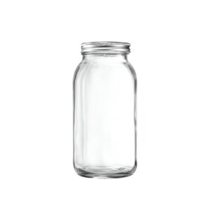 gling [1 count 64 oz. wide-mouth glass mason jars with metal airtight lids and bands 2 quart large for preserving, & meal prep