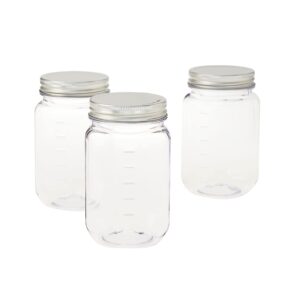 craft smart michaels 16oz. plastic mason jars by celebrate it™, 3ct.