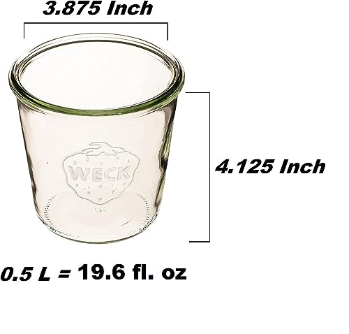 Weck 742 Mold Jar - .5 Liter, Set of 6