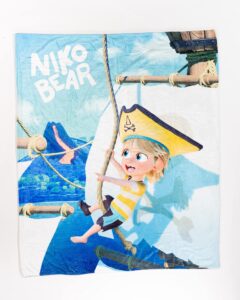 a for adley merch, pirate niko adventure blanket from animation scene made for adley's brother niko bear!