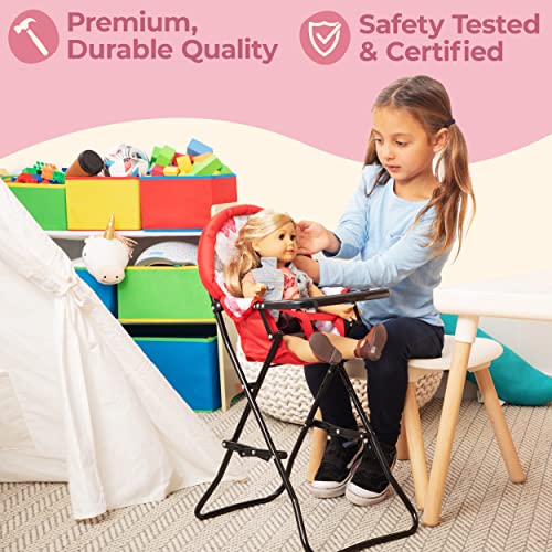 Litti Pritti Baby Doll Accessories Set - 4-Piece Baby Doll Furniture Set for 18 inch Dolls - Baby Doll Nursery Playset includes Baby Doll Swing, High Chair, Pack-N-Play & Carrier - Baby Doll Stuff