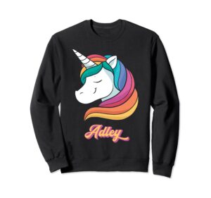 adley merch unicorn design sweatshirt