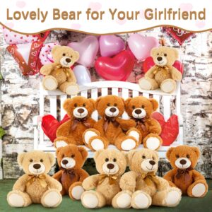 MorisMos 10 Packs Bulk Teddy Bears Stuffed Animal, Soft Teddy Bear Bulk, Small Bears Plush for Centerpiece Baby Shower, Kids