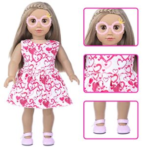 BDDOLL Doll Clothes and Accessories School Supplies Playset for 18 Inch Girl Doll with Doll Clothes,School Bags, Student Cards, Glasses, Pencils, calculators, Scissors, notebooks, etc