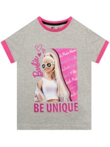 barbie shirts for girls | official merch | inspirational girl tshirt grey 10