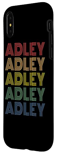 iPhone X/XS Womens Adley Wordmark Pattern Personalized Name Retro Case