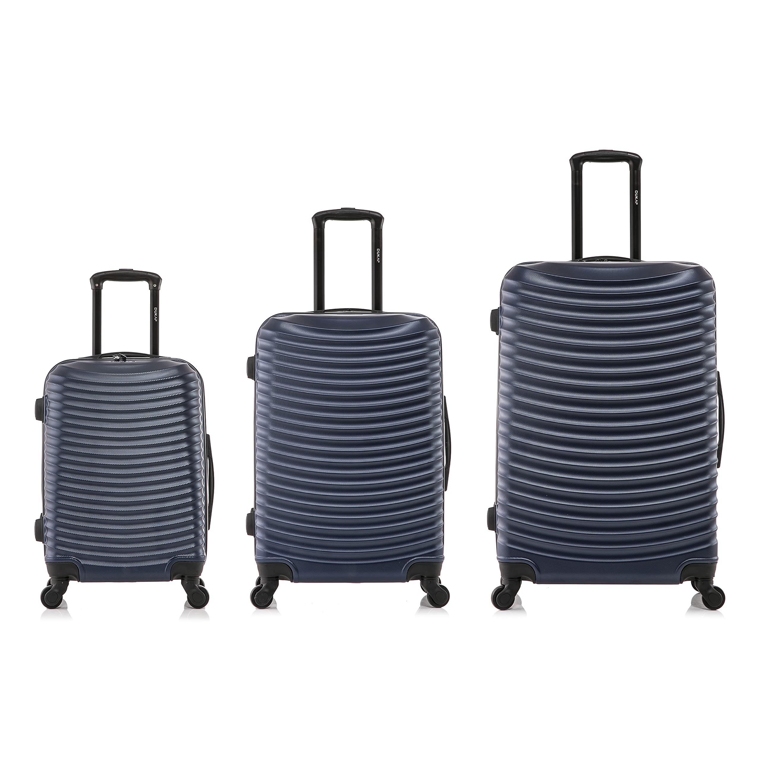 DUKAP ADLY Luggage with Spinner Wheels | Durable Lightweight Hardshell Suitcase,Travel Sets with Handle and Trolley | (20in, 24in, 28in) 3 Piece Luggage Set | Blue