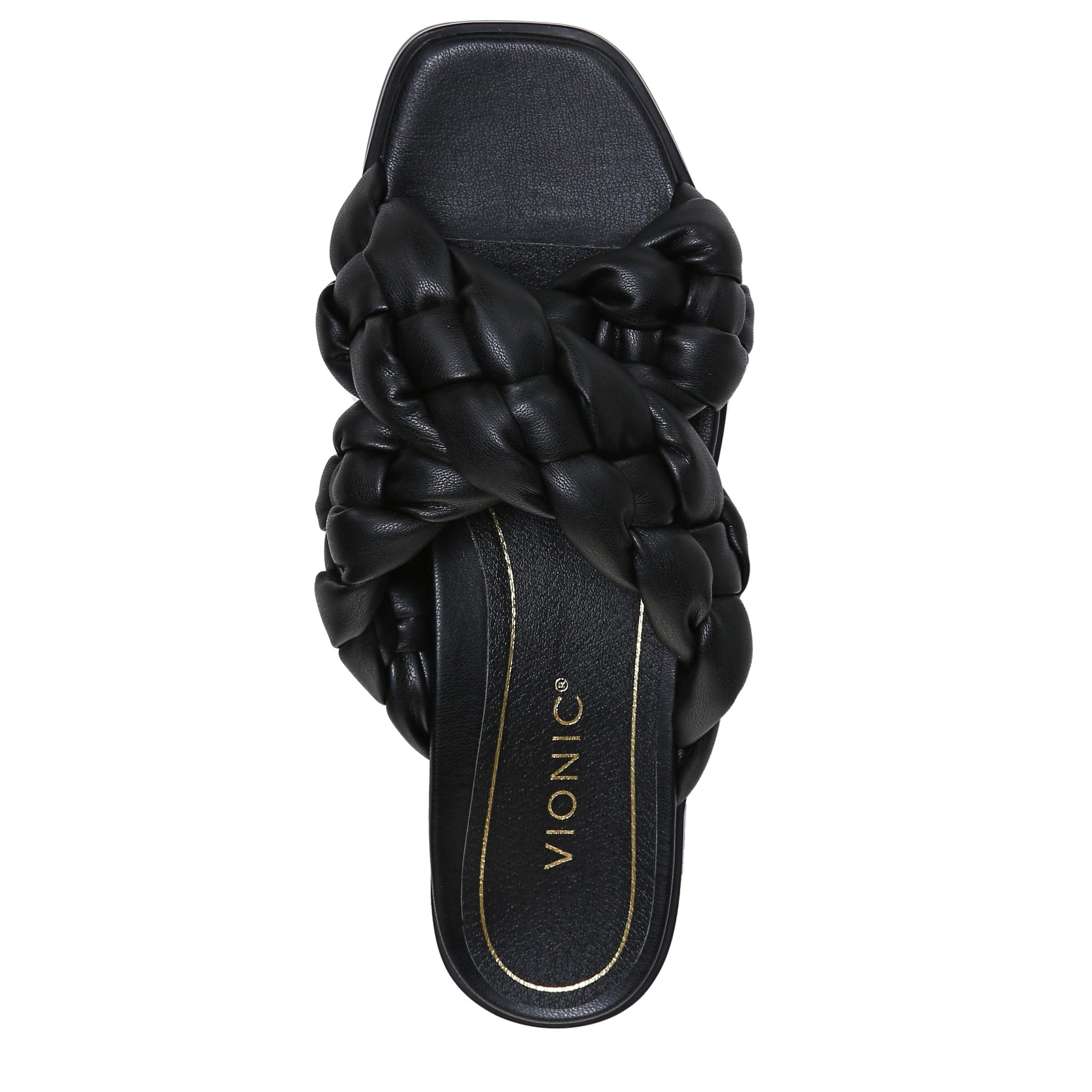 Vionic Kalina Women's Slide Braided Sandals Black - 9 Medium