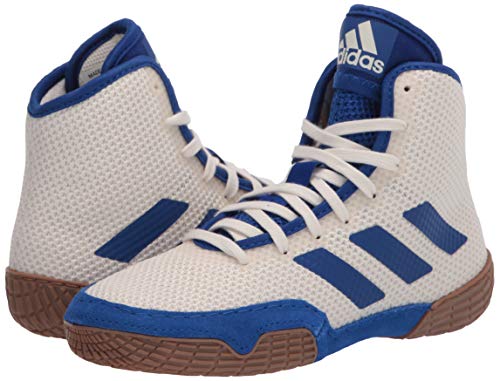 adidas Boy's Tech Fall 2.0 Wrestling Shoe, White/Royal Blue/Gum, 1.5 Little Kid