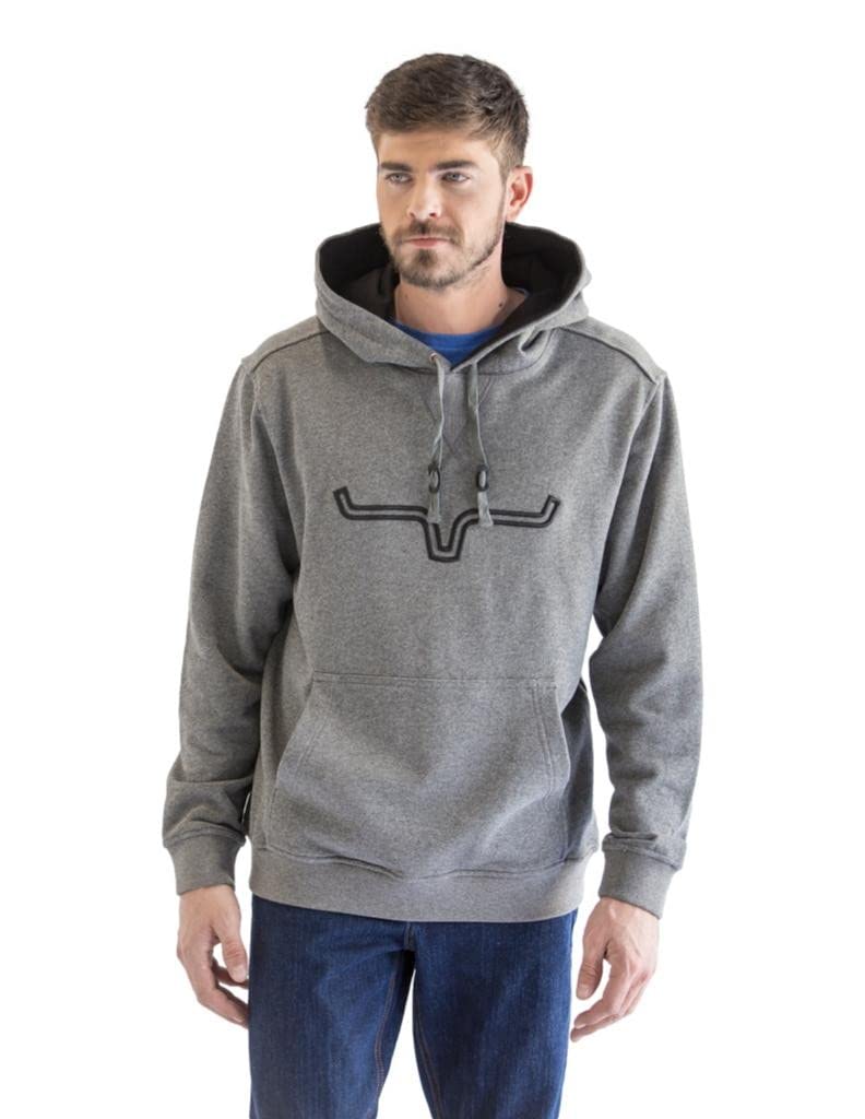 Kimes Ranch Men's Hoodie Fast Talker fleece/Charcoal Grey