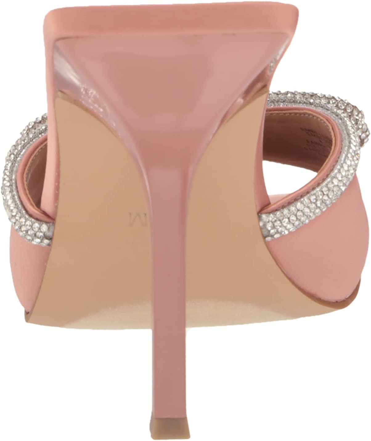 Steve Madden Women's Embellish Heeled Sandal, Blush Satin, 7