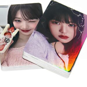 PYAJUU JangWonyoung Laser Photo Cards 50pcs IVE Jang Wonyoung Laser Photocard KPOP IVE Wonyoung LOMO Cards WONYOUNG post cards Gift for Fans