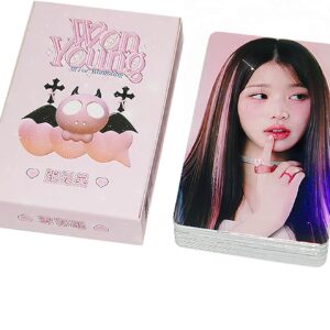 PYAJUU JangWonyoung Laser Photo Cards 50pcs IVE Jang Wonyoung Laser Photocard KPOP IVE Wonyoung LOMO Cards WONYOUNG post cards Gift for Fans