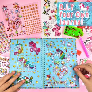 onebora DIY Journal Set for Girls Age 6-8-10-12 Years Old,Unicorn Painting Crafts,Decorate Your Own Journal,Fun Arts and Crafts Gifts Toys for Girls Birthday Christmas