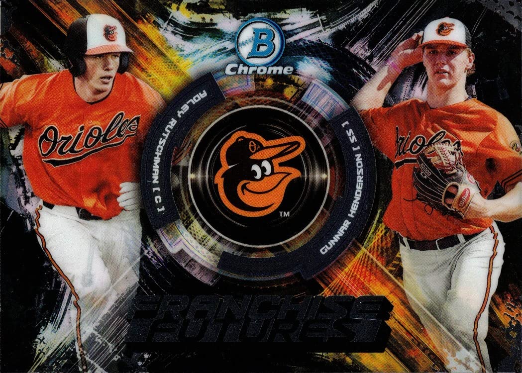 2019 Bowman Chrome Draft Picks Franchise Futures #FF-RH Adley Rutschman and Gunnar Henderson Baseball Card Orioles