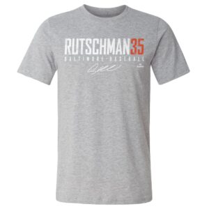 500 level adley rutschman shirt (cotton, small, heather gray) - adley rutschman baltimore elite wht