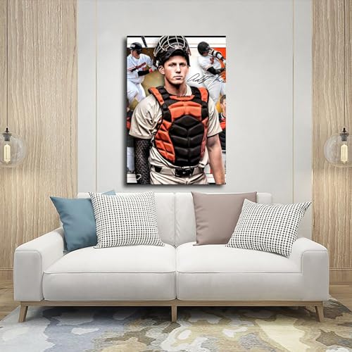 Adley Rutschman Baseball Playe54 Canvas Poster Bedroom Decor Sports Landscape Office Room Decor Gift Frame:24x36inch(60x90cm)