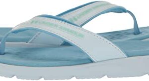 Under Armour Girls' Ignite Marbella Flip Flop, (400) Halogen Blue/Tonic/Green Breeze, 11K, US