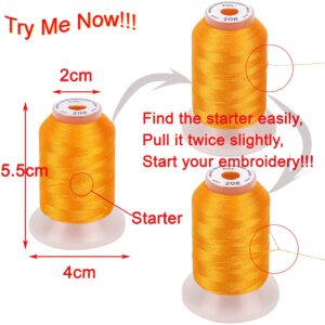 40 Brother Colors Polyester Machine Embroidery Thread Kit 500M