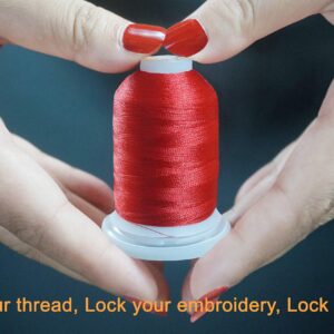 New brothread 64 Spools 1000M (1100Y) Polyester Embroidery Machine Thread Kit for Professional Embroiderer and Beginner