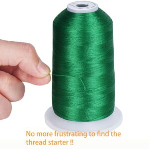 Simthread 12 Brother Colors of Huge Spool 5000M Polyester Embroidery Machine Thread for Commercial and Domestic Embroidery Machines -Assorted Color 1