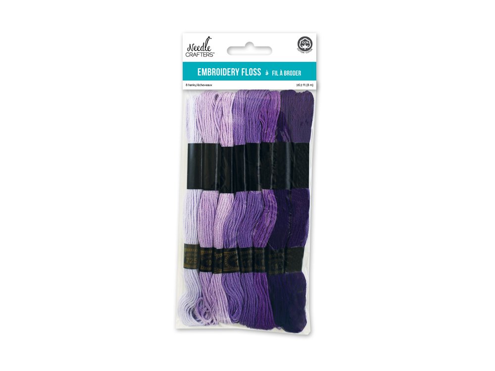 Needlecrafters Cotton Embroidery Floss, 8m, Purples