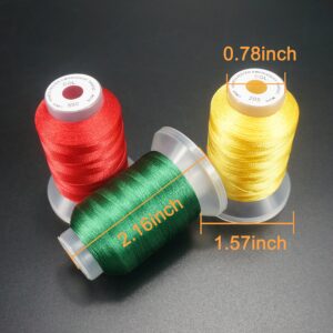 New brothread 30 Colors Polyester Embroidery Machine Thread Kit 500M (550Y) Each Spool - Colors Compatible with Janome and Robison-Anton Colors - Assortment 2