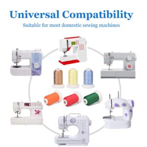 42 Colors Embroidery Machine Thread, 500M (550Y) Each Spool Polyester Thread for Sewing & Embroidery, Embroidery Floss for Home Brother Babylock Janome Singer Pfaff Husqvarna Bernina Sewing Machine