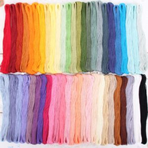 12 Skeins ThreadArt Premium Egyptian Long Fiber Cotton Embroidery Floss | Lavender | 6 Strand Divisible Thread 8.75yds Each For Hand Embroidery, Friendship Bracelets, Cross stitch and Crafts