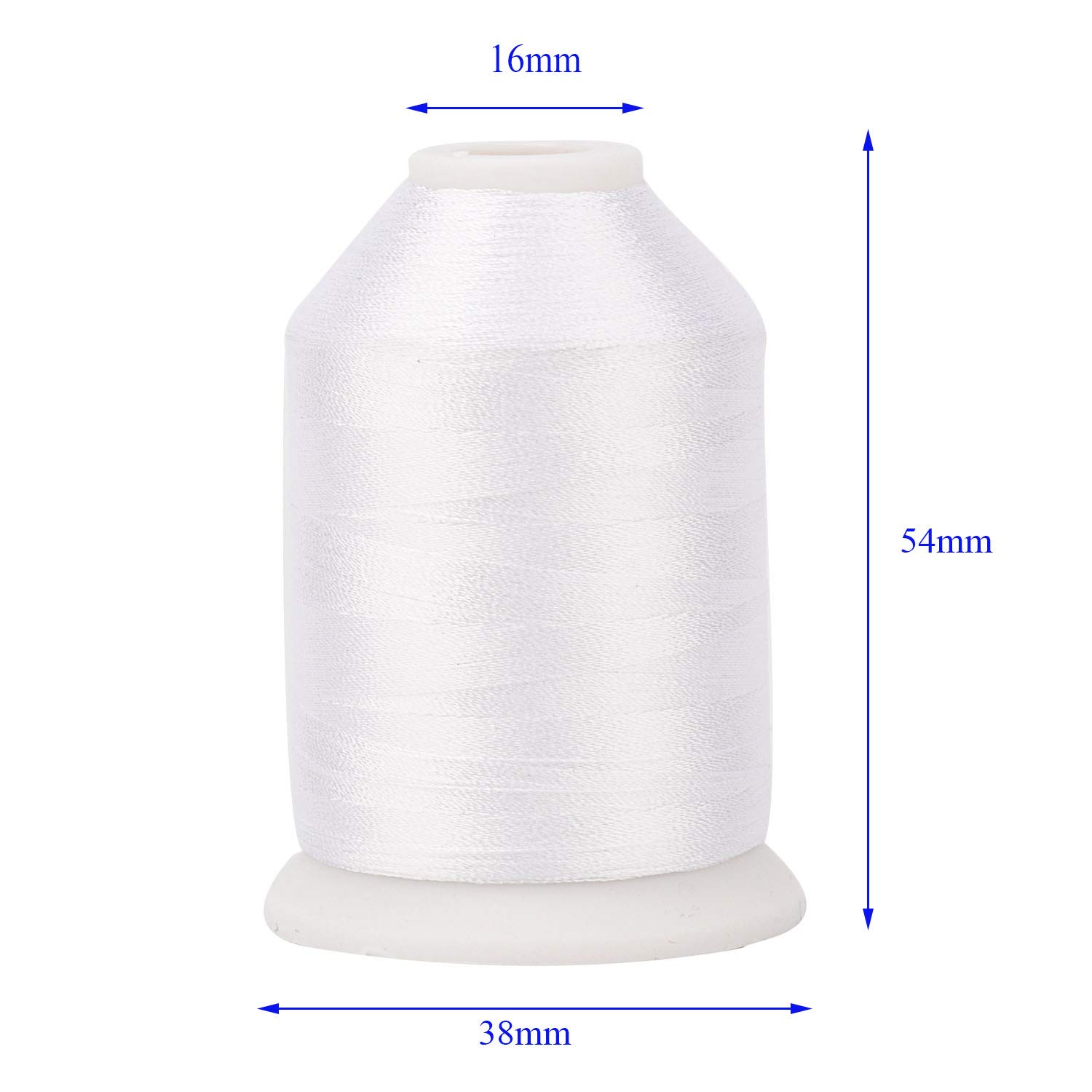 Simthread 4 White 2 Black 60WT Sewing Bobbin Fill Machine Embroidery Thread - 1500 Meters Spool Each…