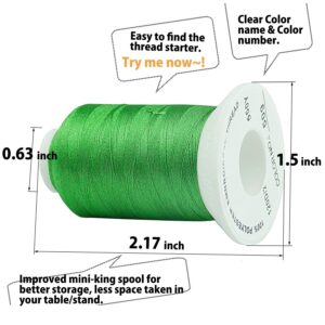 Simthread 63 Brother Colors Polyester Machine Embroidery Thread 1000M(1100Y) Big Spool for Brother Babylock Husqvarna Janome Singer Pfaff Bernina Serger Embroidery and Sewing Machines