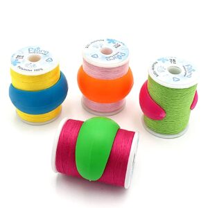 WUWEOT 100 Pack Thread Spool Savers, Spool Huggers Thread Holder Organizer for Sewing Machine and Embroidery Machine, Prevent Thread Tails from Unwinding, No Loose Ends or Thread Tails