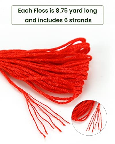 Caydo 100 Skeins Embroidery Floss, Friendship Bracelets String with 12 Pieces Floss Bobbins