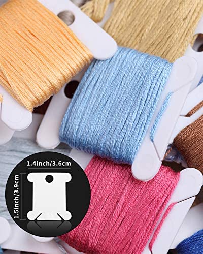 Caydo 100 Skeins Embroidery Floss, Friendship Bracelets String with 12 Pieces Floss Bobbins