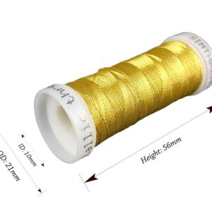 Simthreads 6 Assorted Colors Metallic Machine/Hand Embroidery Thread 200 Yards Ea for Janome Brother Pfaff Babylock Singer Bernina Husqvaran & Most Home Embroidery Machines Special Embroidery Designs