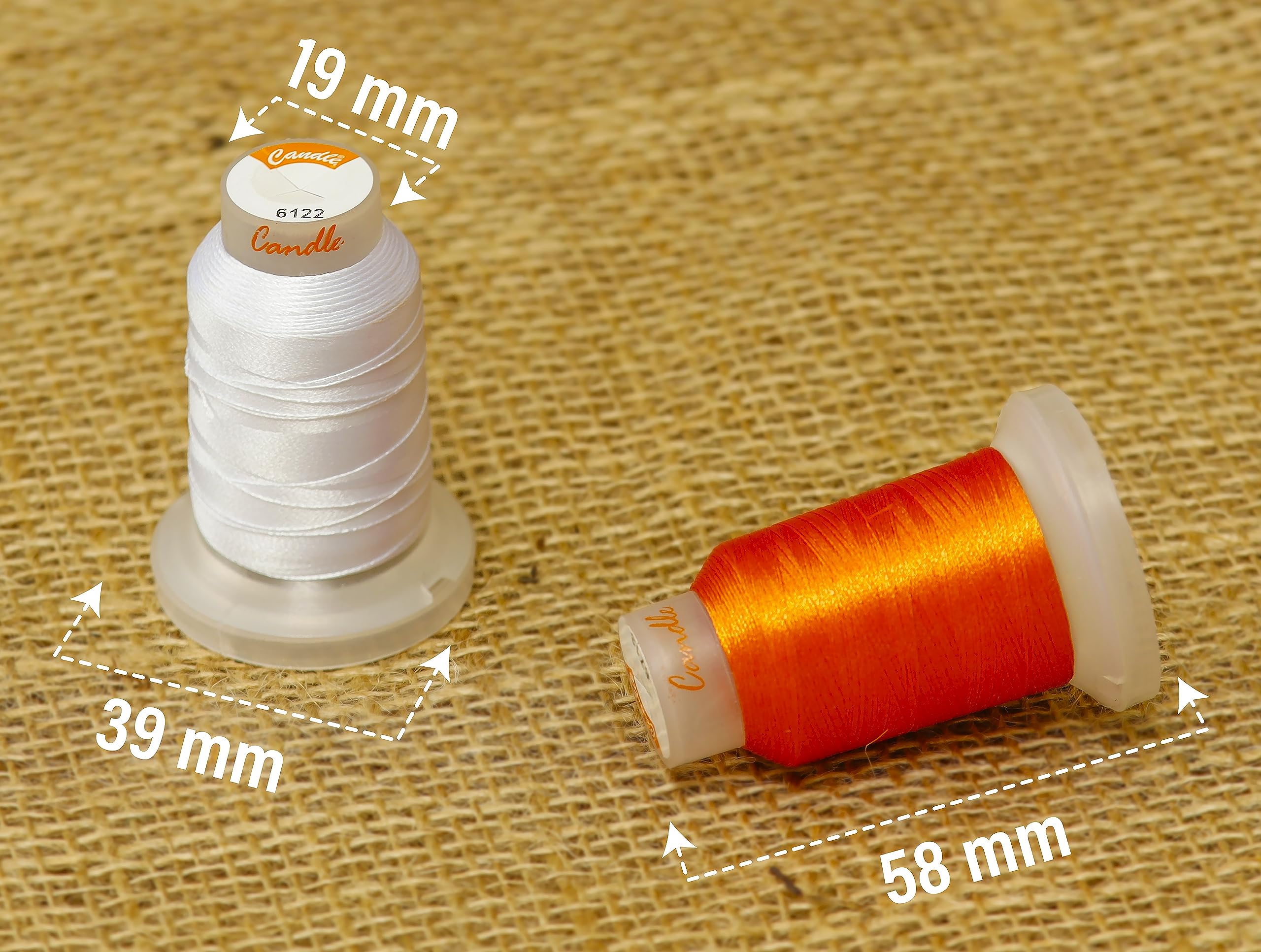 Candle 63 Colors Embroidery Machine Thread - Kit of Polyester Brother Thread Spools 500M (550 Yards) for Home Users