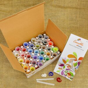 Candle 63 Colors Embroidery Machine Thread - Kit of Polyester Brother Thread Spools 500M (550 Yards) for Home Users