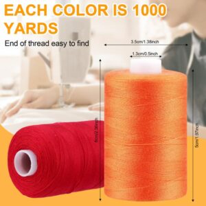 Timgle All Purpose Sewing Thread 96 Spools of Thread Assorted 1000 Yards Polyester Threads for Sewing Handy Polyester Sewing Threads for Sewing Machine Embroidery