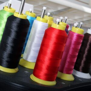 Threadart Large 5000m Cones Polyester Machine Embroidery Thread | Huge 5000M (5500 Yard) Cones 40wt | For Brother Janome Bernina Embroidery & Sewing Machines | No. 394 - Dk Maroon