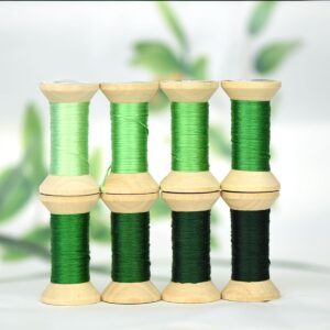 MINGGUXIUYI Handmade Embroidery Natural 100% Mulberry Silk Thread,8 Spools Each 24 Yards (103)