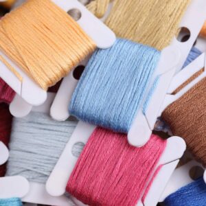 Caydo 300 Skeins Embroidery Floss, Rainbow Color Friendship Bracelets Floss with 20 Pieces Floss Bobbins