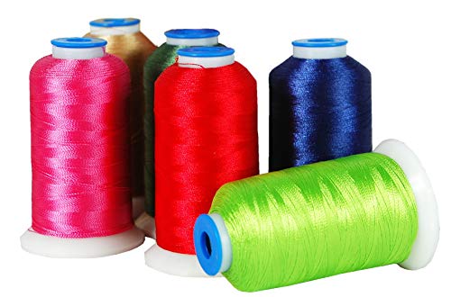 Threadart Polyester Machine Embroidery Thread By the Spool - No. 148 - Christmas Red - 1000M - 40wt - Hundreds of Color Options