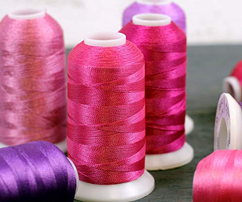 Threadart Polyester Machine Embroidery Thread By the Spool - No. 148 - Christmas Red - 1000M - 40wt - Hundreds of Color Options