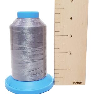 Robison-Anton 2 Ply Super Bright Polyester Embroidery Thread, 40Wt/120D/5500 yd, Silvery Gray