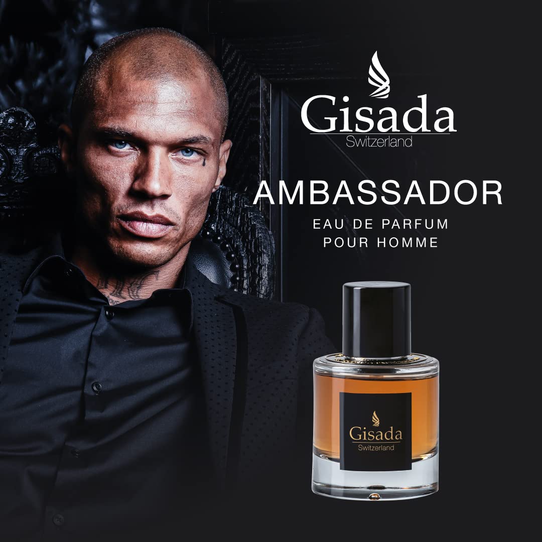 Gisada - Ambassador Men - Eau de Perfume - 100ML - 3.4 Fl Oz - Spicy, fresh and very lively fragrance for Men