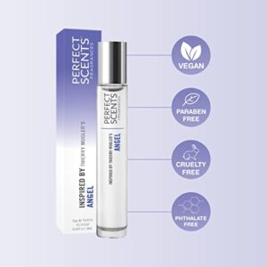 Perfect Scents Fragrances | Inspired by Thierry Muglar's Angel Rollerball | Fragrance for Women | Vegan, Paraben Free, Phthalate Free | Never Tested on Animals | 0.34 Fl Oz