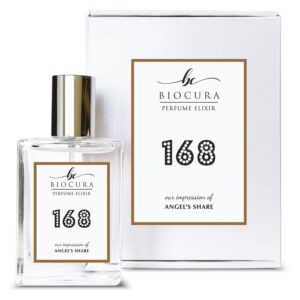 biocura bc perfume 168 inspired by angel's share for women & men replica fragrance dupes eau de parfum spray bottle 1.7 fl oz/50ml-x1