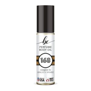 BIOCURA BC Perfume 168 Inspired by Angel's Share For Women & Men Replica Fragrance Body Oil Dupes Alcohol-Free Sample Travel Size Concentrated Long Lasting Roll-On 0.3 Fl Oz/10ml