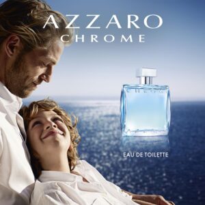 Azzaro Chrome Eau de Toilette - Fresh Aquatic Mens Cologne - Citrus, Woody, Musky Fragrance -Fresh Everyday Wear - Classic Summer Beach Scent - Luxury Perfumes for Men - Travel Size, 1.6 Fl. Oz